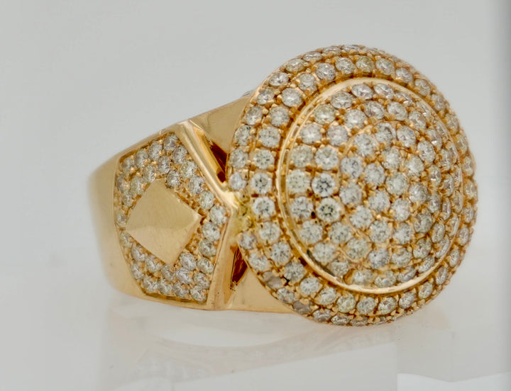 14K Y/G 1.50CTW DIAMOND MENS RING