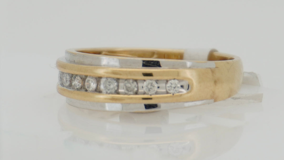 10K W/G 0.24CT DIAMOND MENS RING