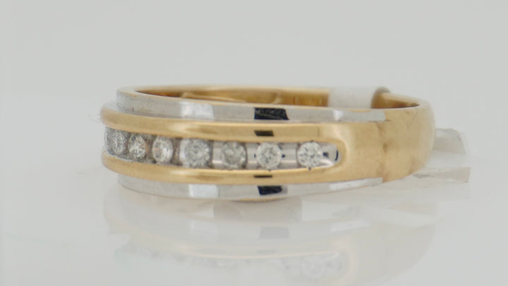 10K W/G 0.24CT DIAMOND MENS RING