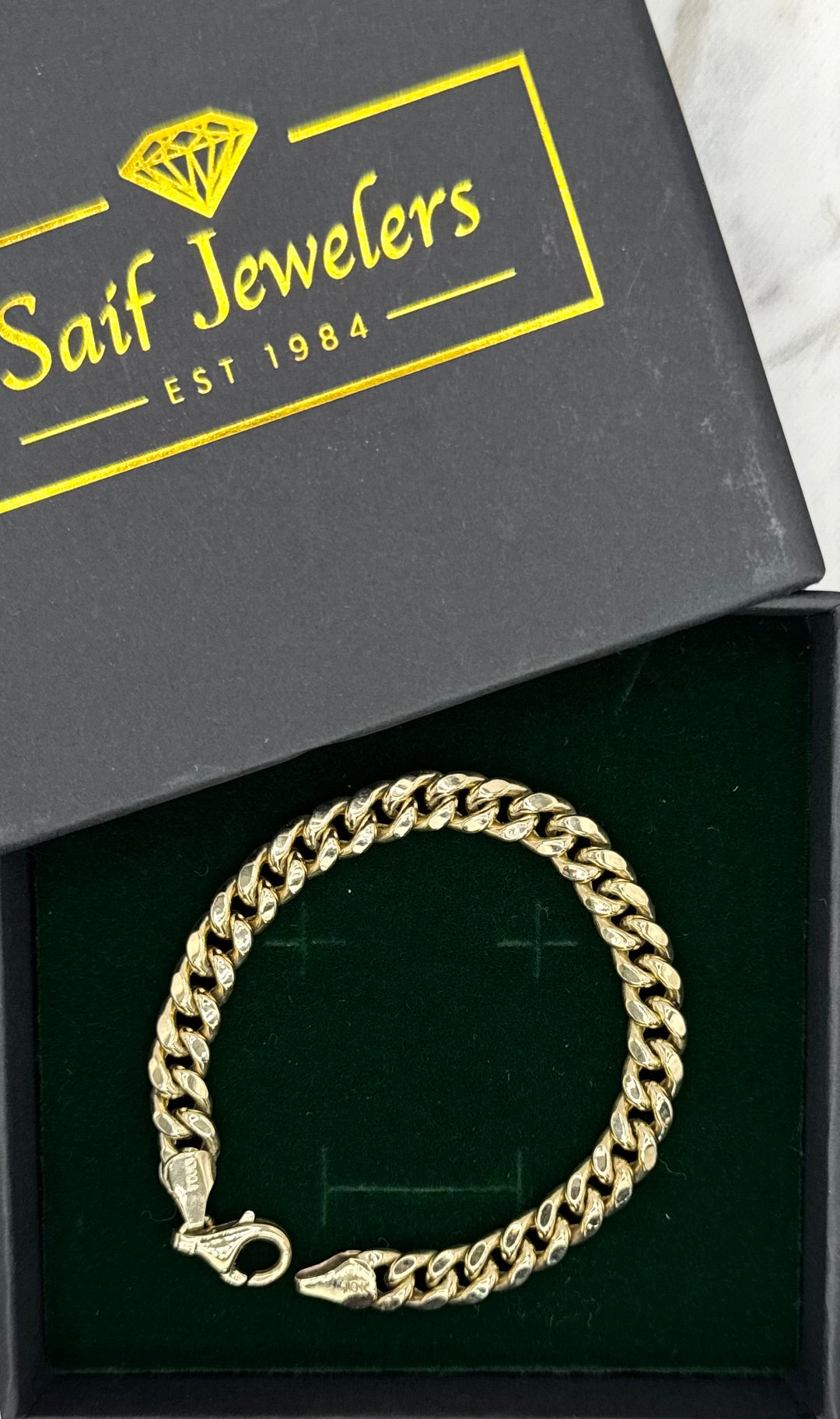 10K YELLOW GOLD MIAMI CUBAN HOLLOW BRACELET