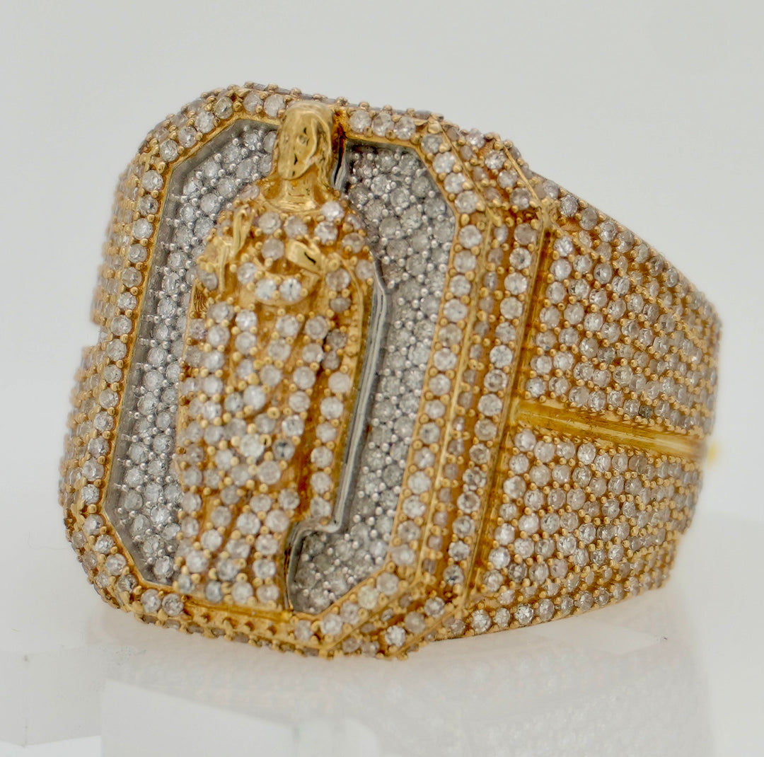 10K Y/W/G 2.50CT DIAMOND MENS RING
