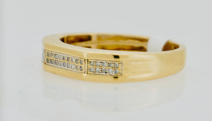 10K Y/G 0.24CT DIAMOND MENS RING
