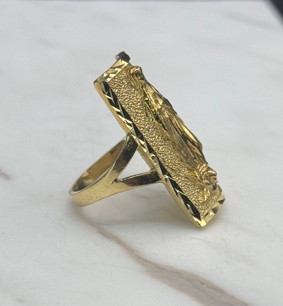 10K GOLD DIA CUT VIRGIN MARY FANCY RING