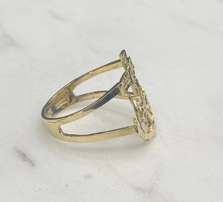10K GOLD MARINER’S ANCHOR RING