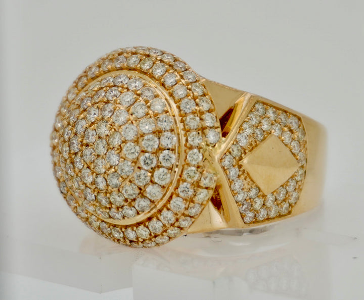 14K Y/G 1.50CTW DIAMOND MENS RING