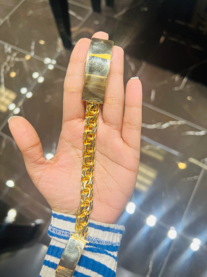 10K Y/G CHINO ID BRACELET