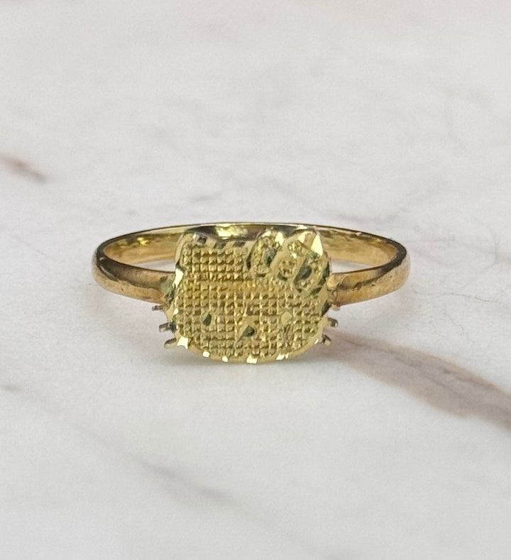 10K GOLD HELLO KITTY FACE RING