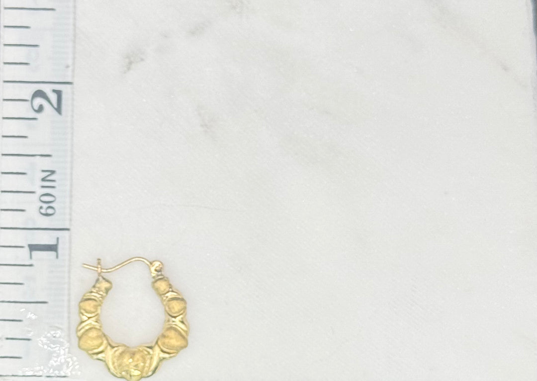 10K GOLD XOXO SHRIMP EARRINGS 1.87 GRAMS