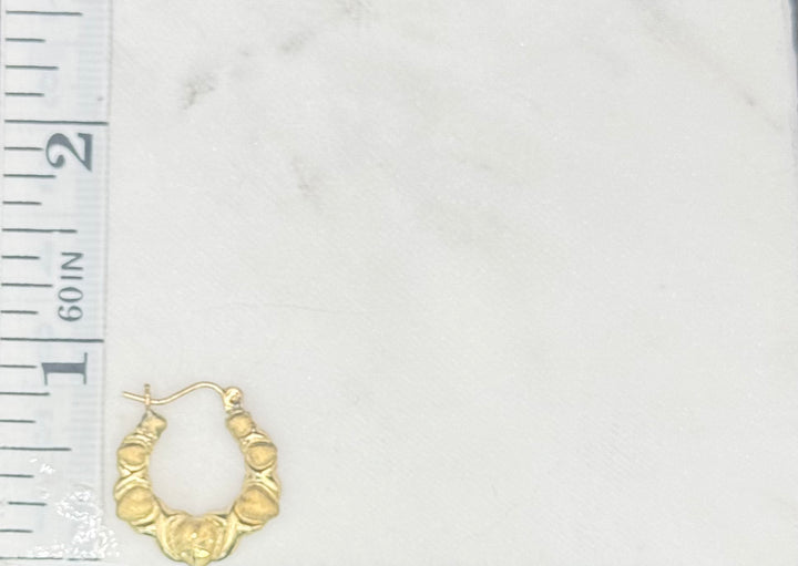 10K GOLD XOXO SHRIMP EARRINGS 1.87 GRAMS