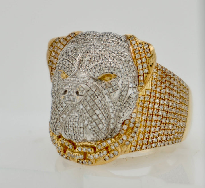 10K Y/G 1.36CT DIAMOND MENS RING