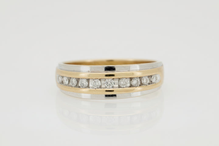 10K W/G 0.24CT DIAMOND MENS RING