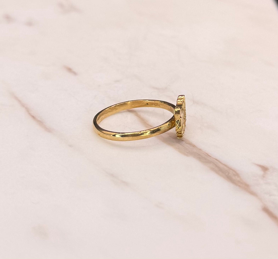 10K GOLD HELLO KITTY FACE RING