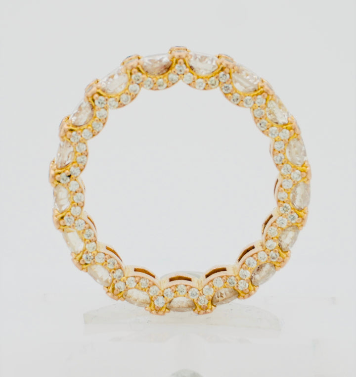 14K Y/G 6.50CT DIAMOND MENS RING