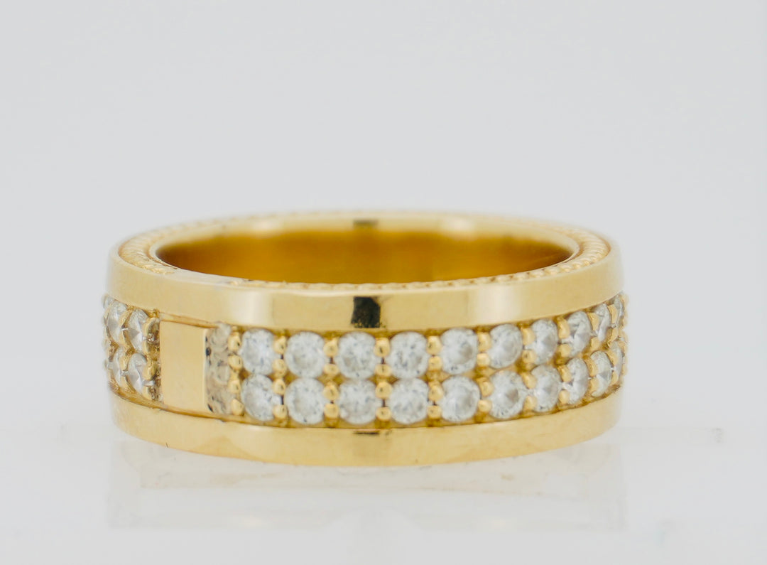 14KT Y/G 1.50CT DIAMOND MENS RING