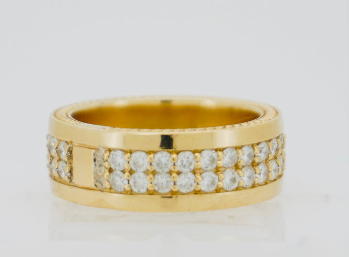 14KT Y/G 1.50CT DIAMOND MENS RING