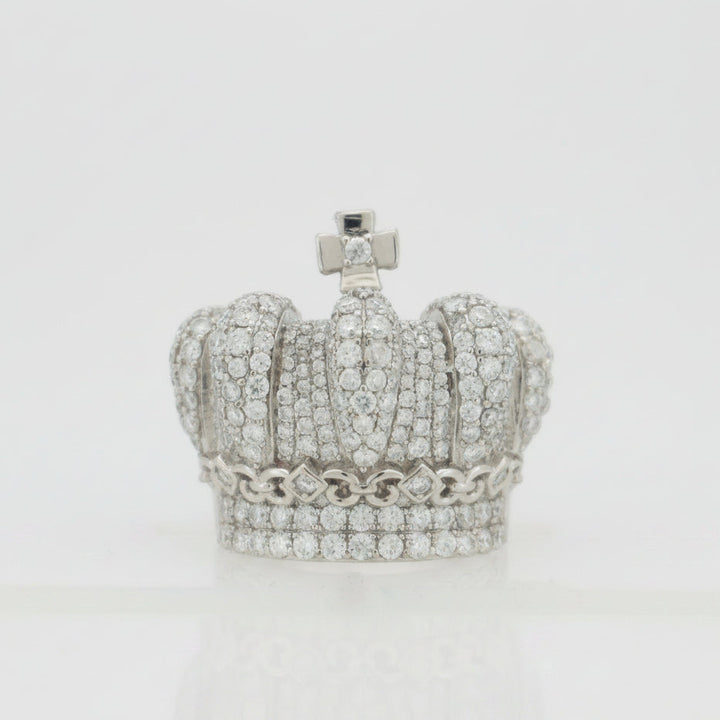 925 SILVER MOISSANITE 4.72CTW CROWN RING