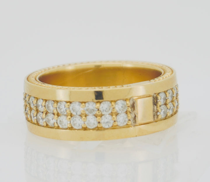 14KT Y/G 1.50CT DIAMOND MENS RING
