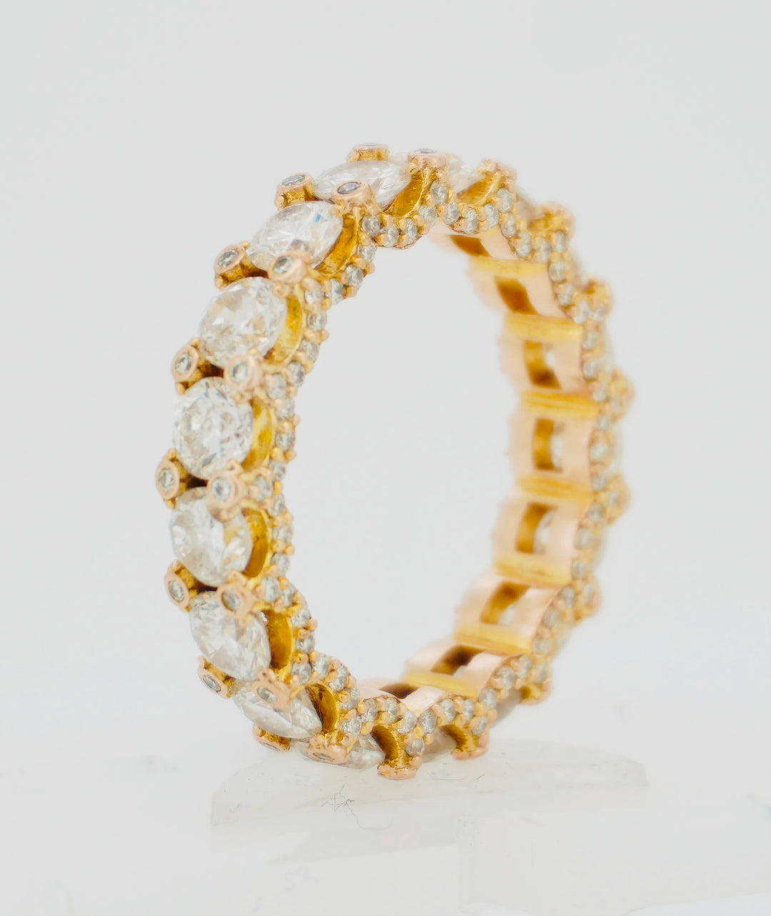 14K Y/G 6.50CT DIAMOND MENS RING