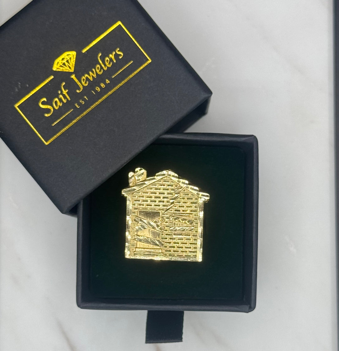 10K GOLD TRAP HOUSE RING