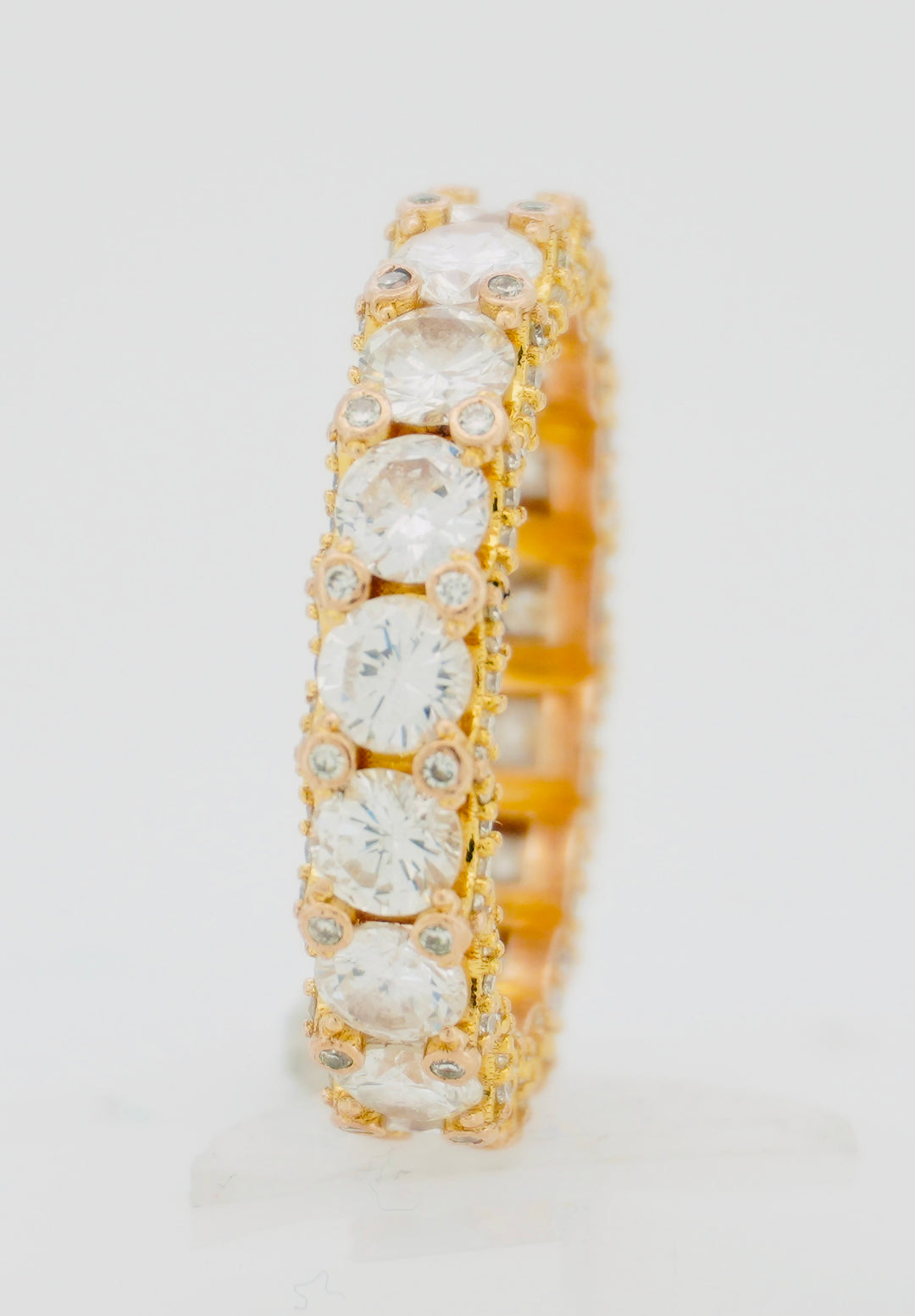 14K Y/G 6.50CT DIAMOND MENS RING