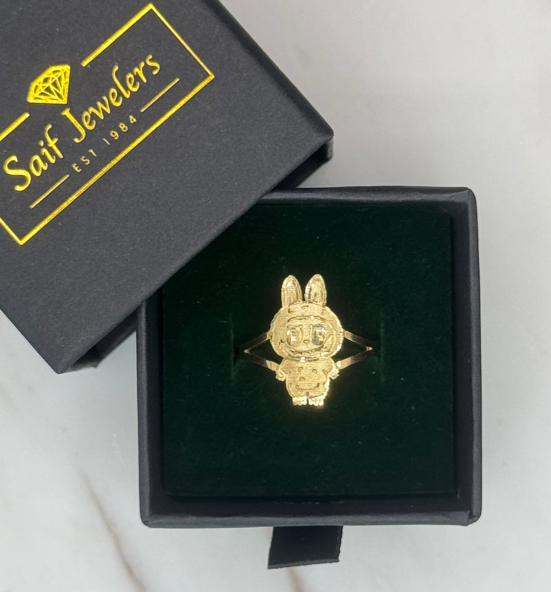 10K GOLD LABUBU RING