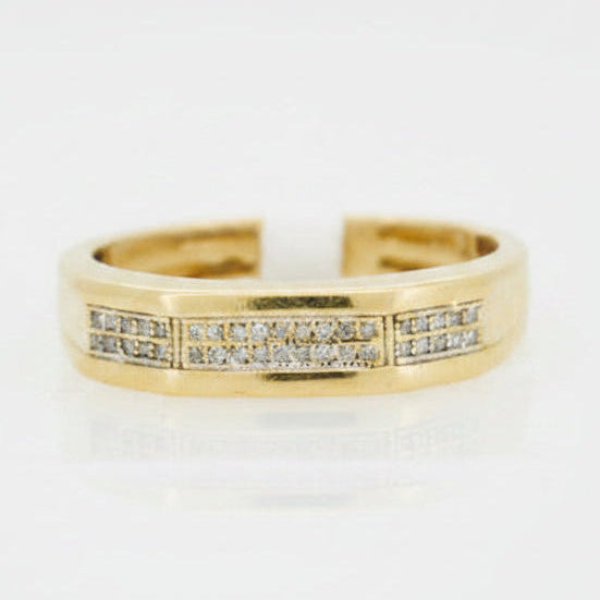 10K Y/G 0.24CT DIAMOND MENS RING
