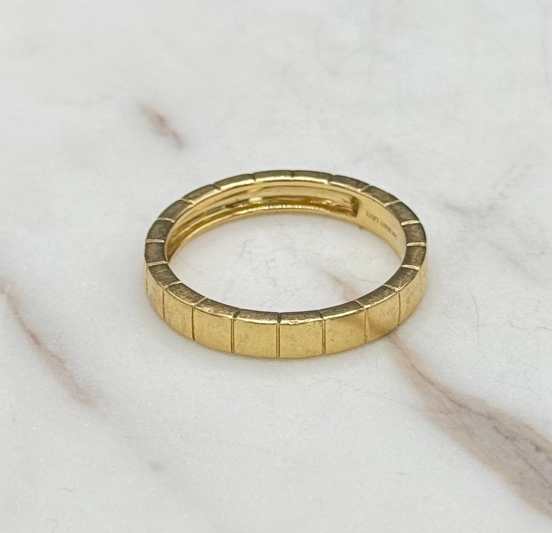 14K GOLD RIDGED BAND