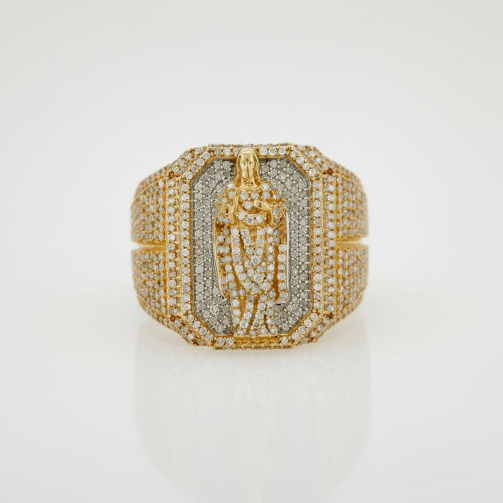 10K Y/W/G 2.50CT DIAMOND MENS RING
