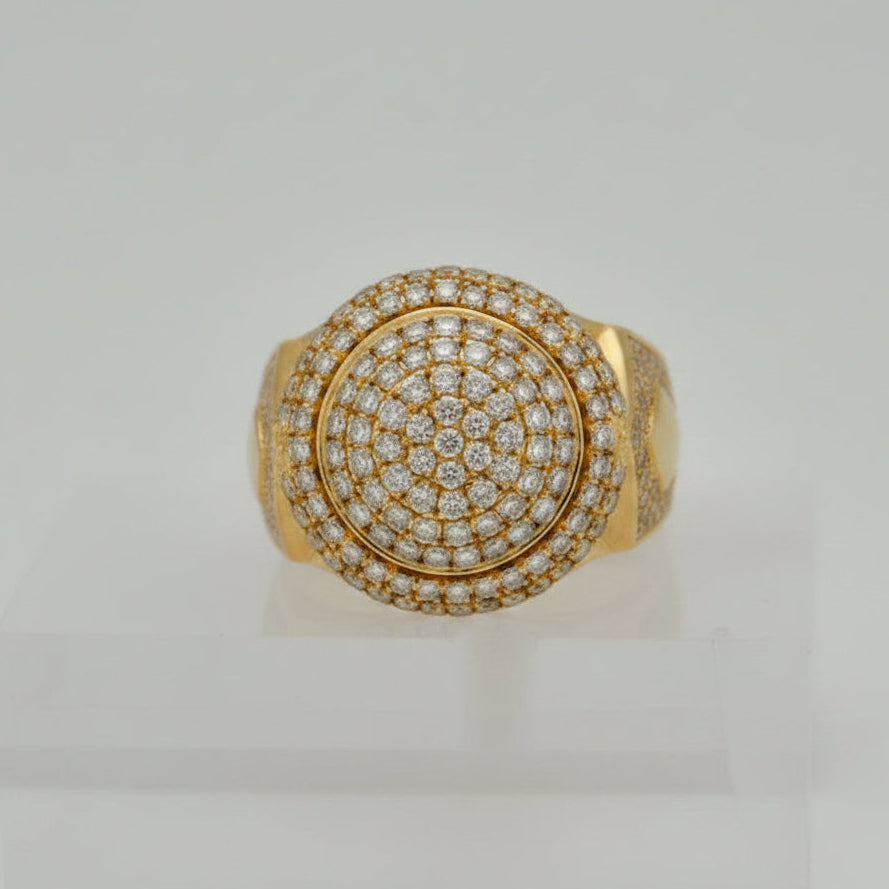 14K Y/G 1.50CTW DIAMOND MENS RING