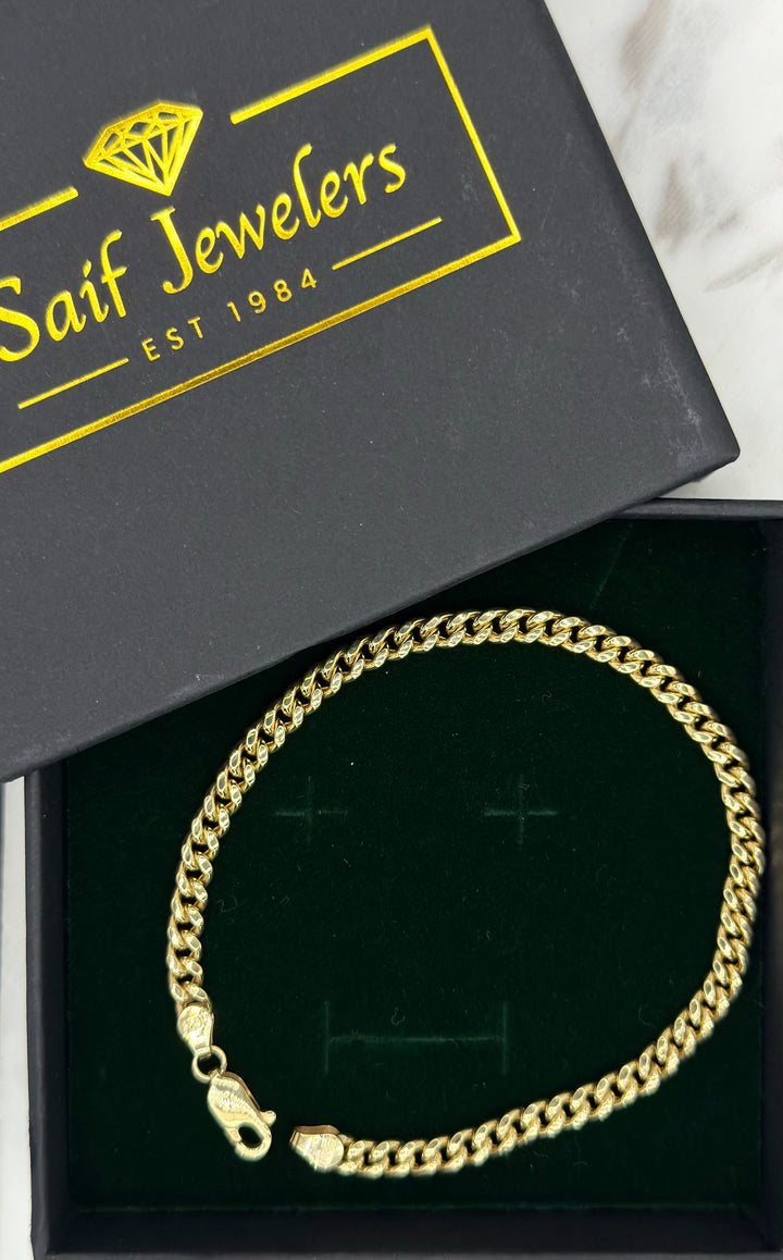 10K YELLOW GOLD MIAMI CUBAN BRACELET