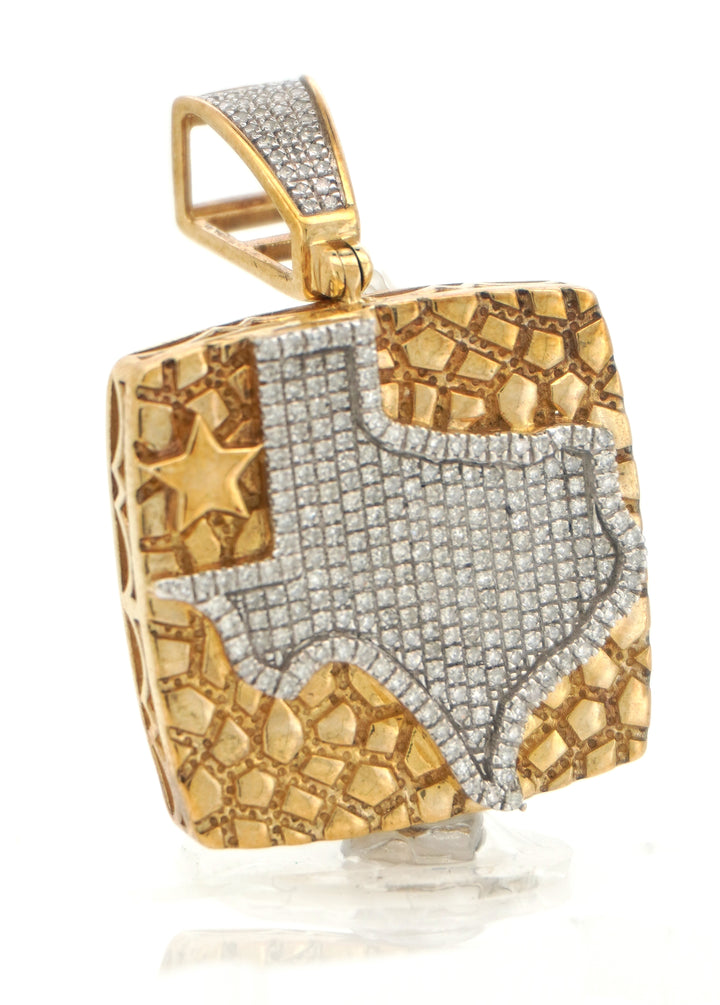 10K GOLD TEXAS DIAMOND PENDANT