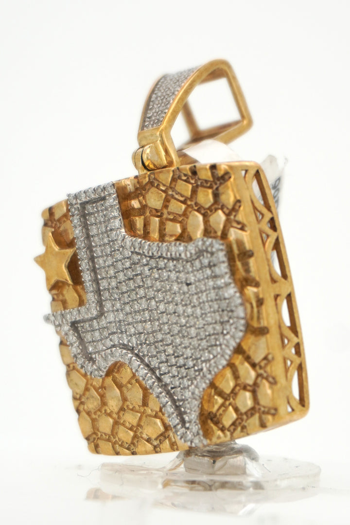 10K GOLD TEXAS DIAMOND PENDANT