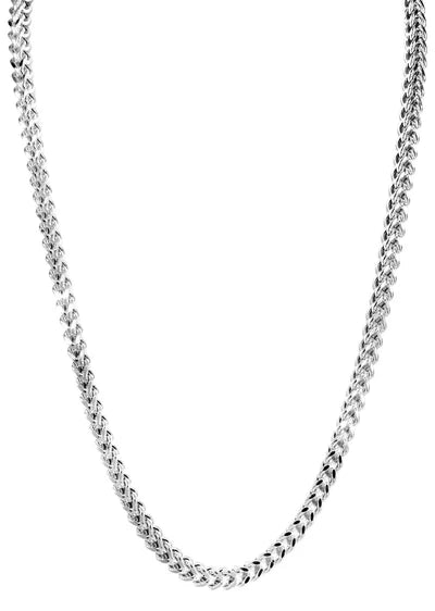 WHITE GOLD SEMI SOLID FRANCO CHAINS 10K / 14K WHITE GOLD