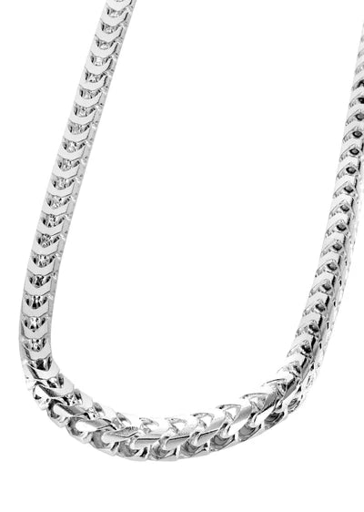 WHITE GOLD SOLID FRANCO CHAINS 10K / 14K WHITE GOLD