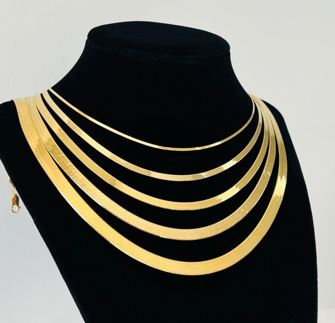 GOLD HERRINGBONE CHAINS 10K