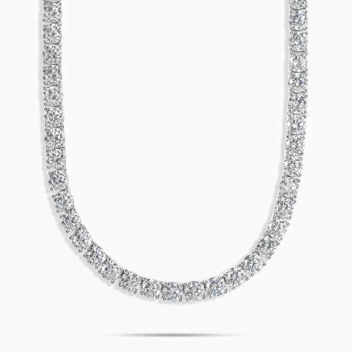 NATURAL DIAMOND TENNIS CHAIN 14K WHITE  GOLD