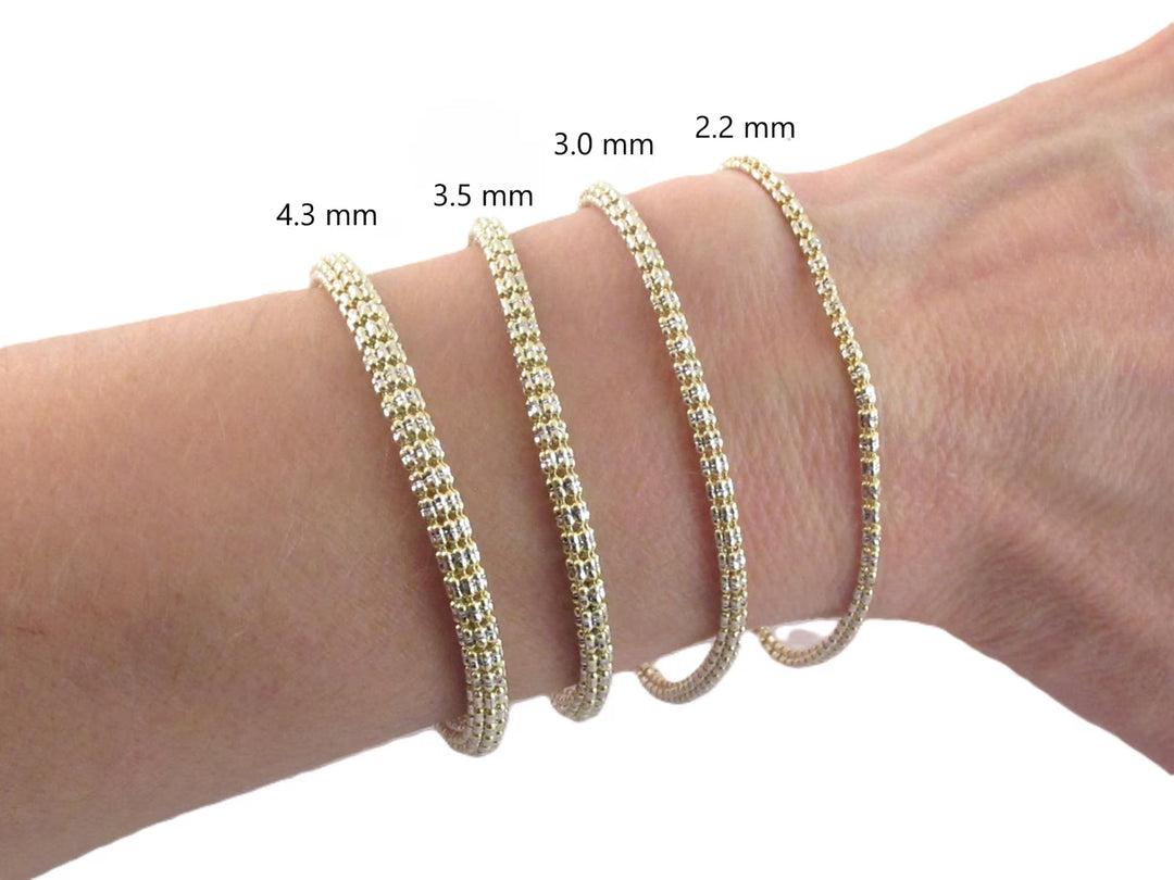 GOLD ICE BRACELETS 10K / 14K YELLOW GOLD