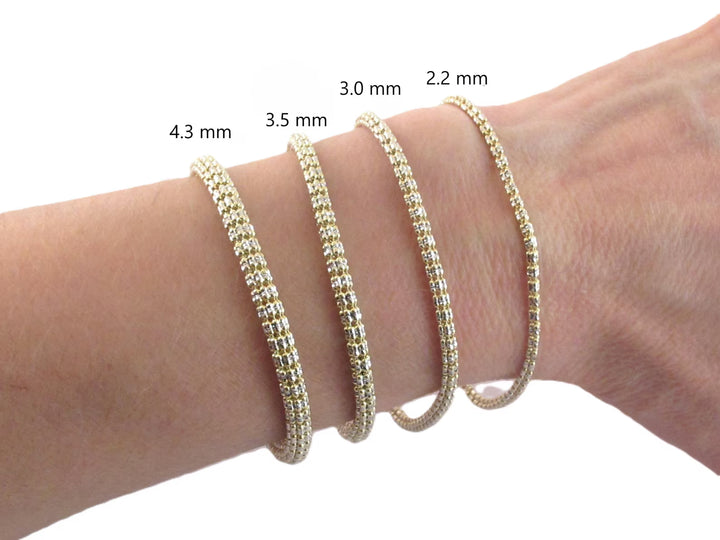 GOLD ICE BRACELETS 10K / 14K YELLOW GOLD