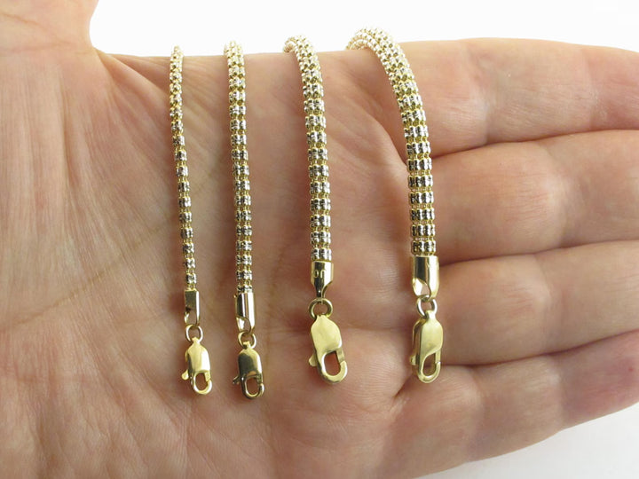 GOLD ICE BRACELETS 10K / 14K YELLOW GOLD