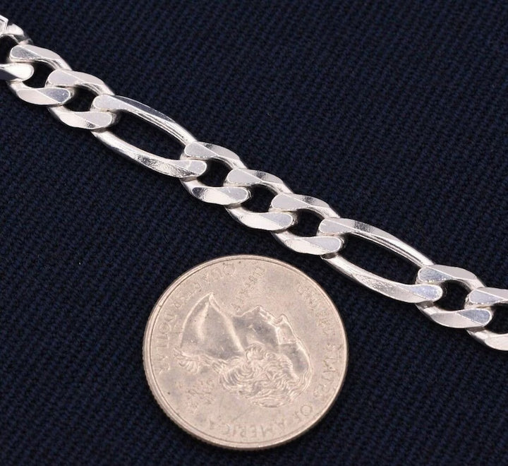 925 STERLING SILVER FIGARO ID BRACELETS