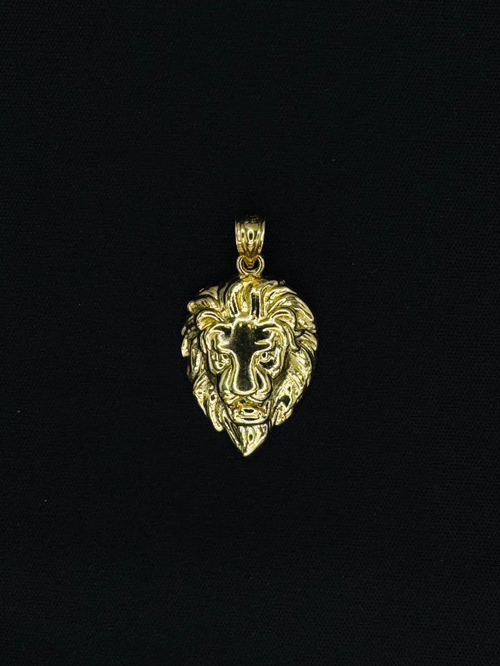 10K GOLD LION HEAD PENDANT