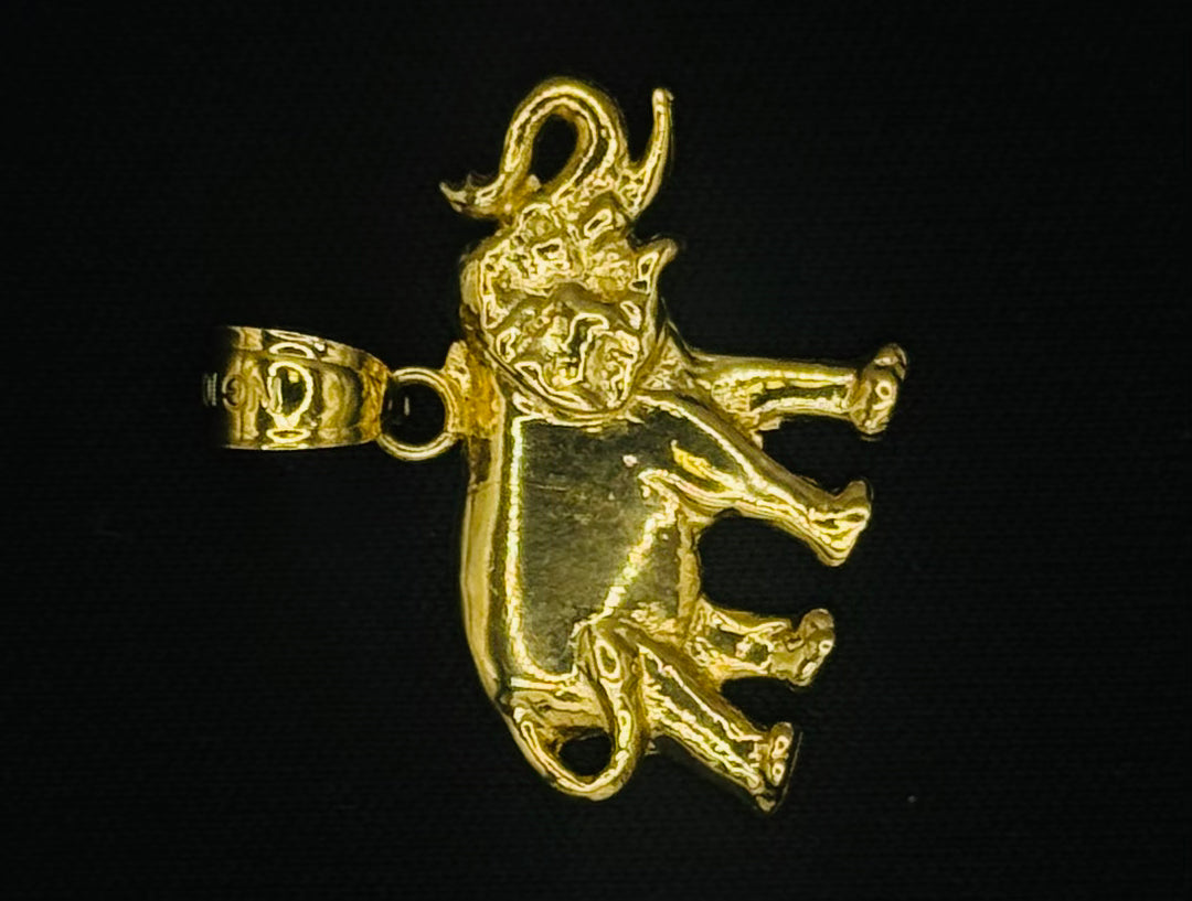 10K GOLD ELEPHANT SHAPE PENDANT