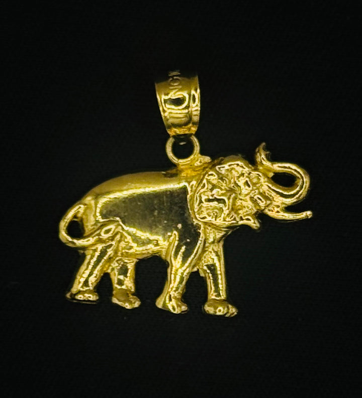 10K GOLD ELEPHANT SHAPE PENDANT