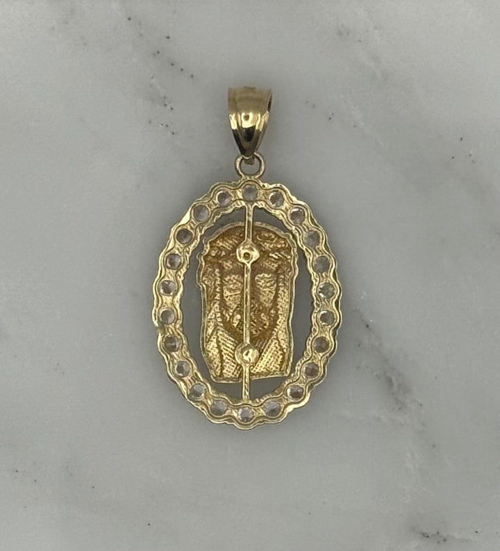 10K GOLD JESUS FACE PENDANT