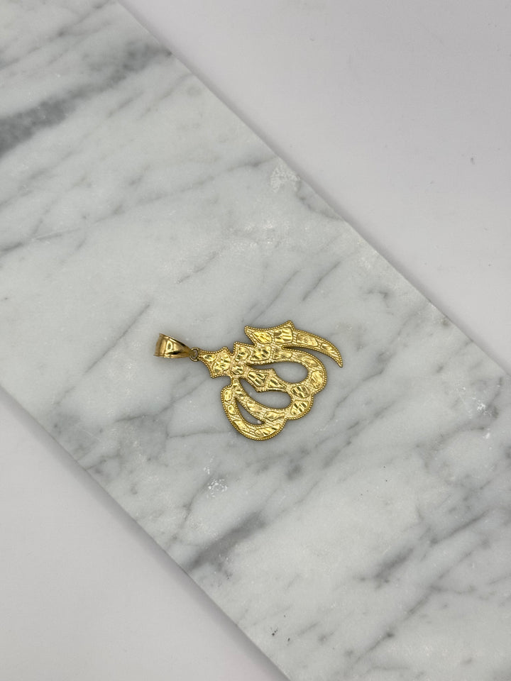 10K GOLD ALLAH NUGGET PENDANT