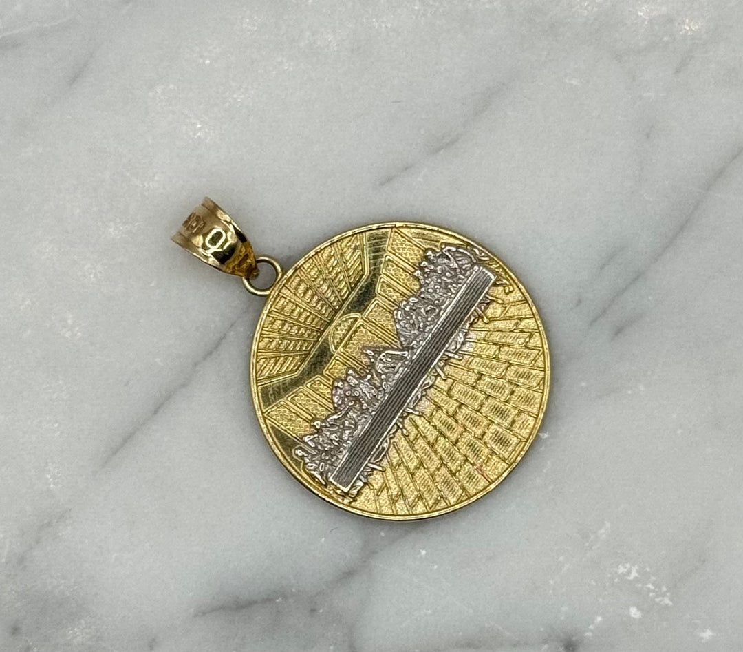 10K GOLD LAST SUPPER TWO TONE PENDANT