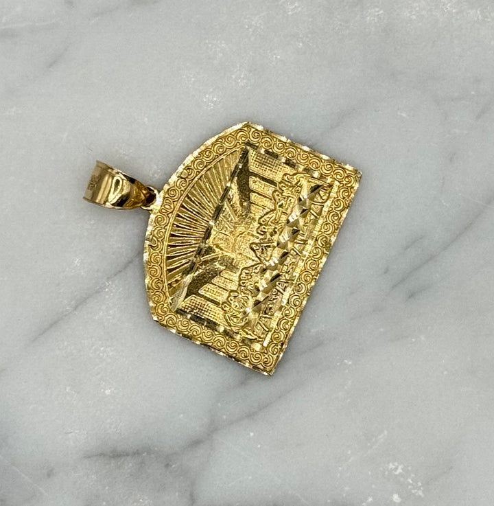 10K GOLD LAST SUPPER FANCY PENDANT