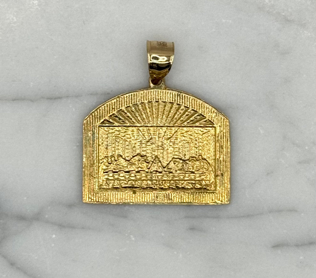 10K GOLD LAST SUPPER FANCY PENDANT