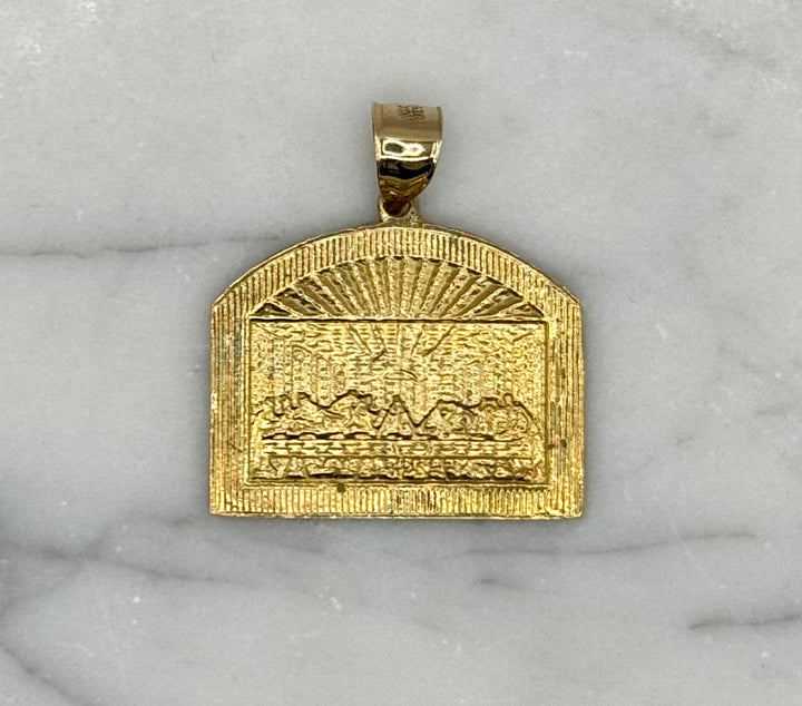 10K GOLD LAST SUPPER FANCY PENDANT