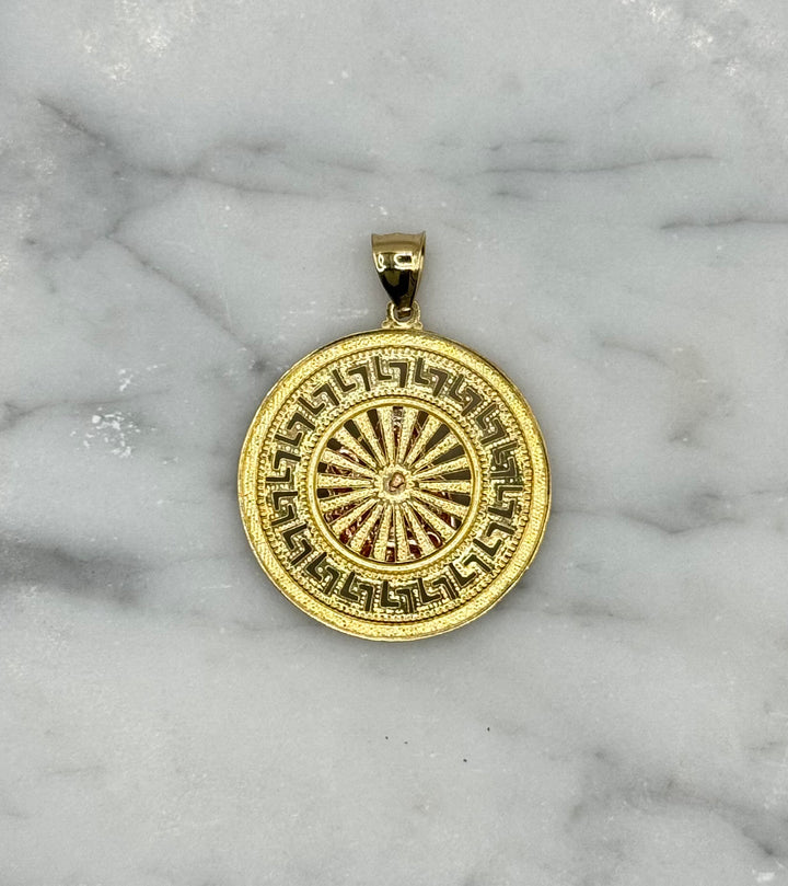 10K GOLD MARY GREEK MAIDEN PENDANT